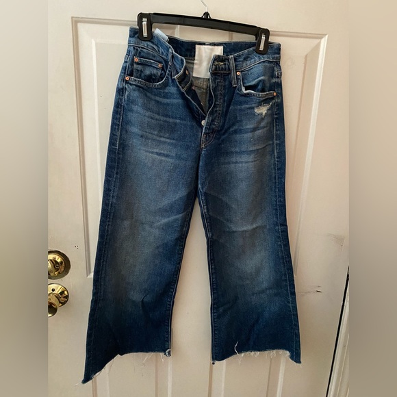 Mother Jeans- Size 26. The Tomcat Roller Chew. High rise, wide leg, cropped. - Picture 1 of 8